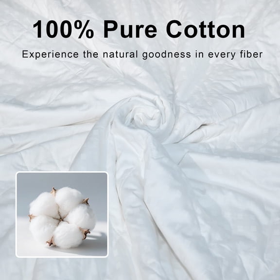 100% Cotton Comforter Twin Size, Lightweight Breathable Wicking Thin Quilt for Spring and Summer, Textured Jacquard Cooling Blanket for Bed, Air Conditioning Use, Sofa Couch, Machine Washable