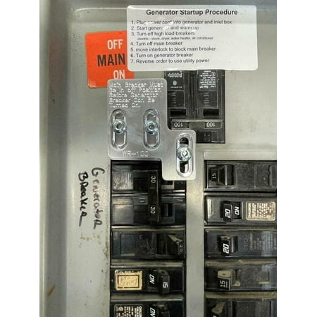 WR-100 Murray 100 amp panel Generator Interlock