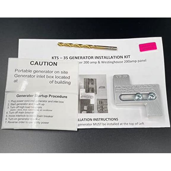 WR-35 Generator Interlock Kit for Challenger or Westinghouse 200 amp Panels
