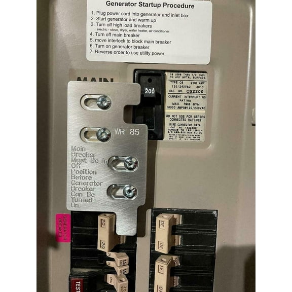 WR_85 Cutler Hammer 200 amp Panel with Vertical Main Breaker
