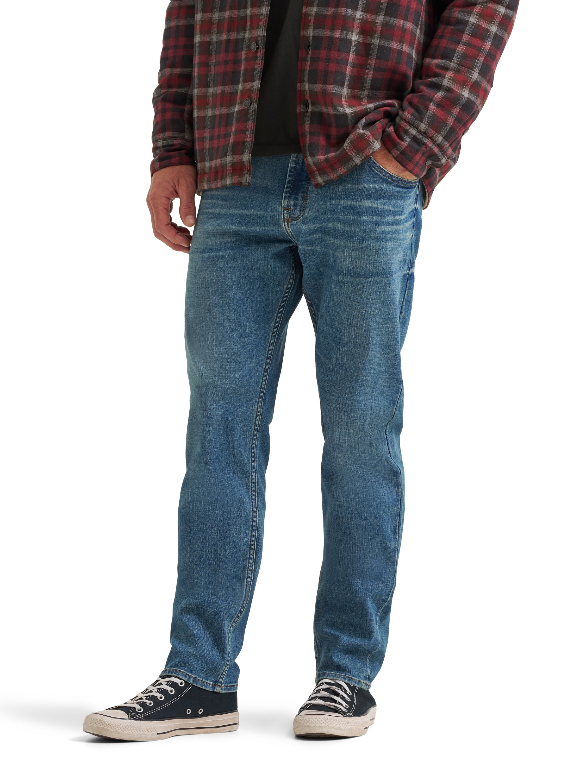 Wrangler® Men's All Day Flex Taper Fit Denim Jeans with Performance Waistband