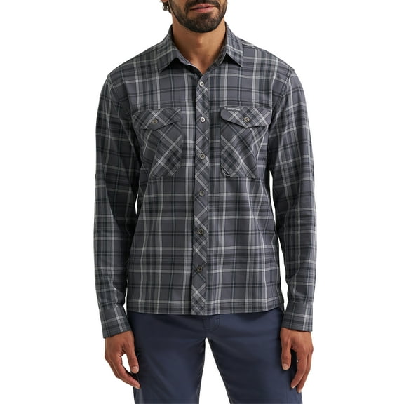 Wrangler® Men's and Big Mens Outdoor Long Sleeve All Season Stretch Shirt, Sizes S-3XL