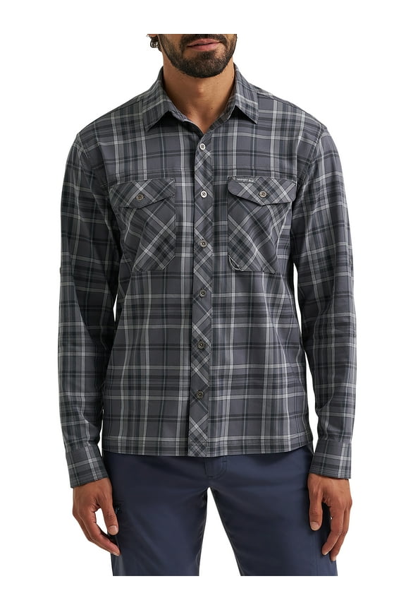 ® Men's and Big Mens Outdoor Long Sleeve All Season Stretch Shirt, Sizes S-3XL