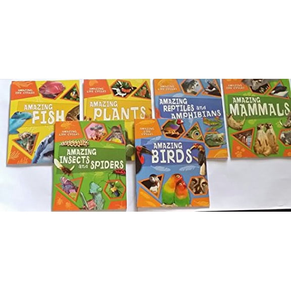 Pre-Owned WR Amazing Life Cycles 6 Set: BIRDS, REPTILES AND AMPHIBIANS, MAMMALS, INSECTS SPIDERS, PLANTS, FISH (AMAZING LIFE CYCLES) Paperback