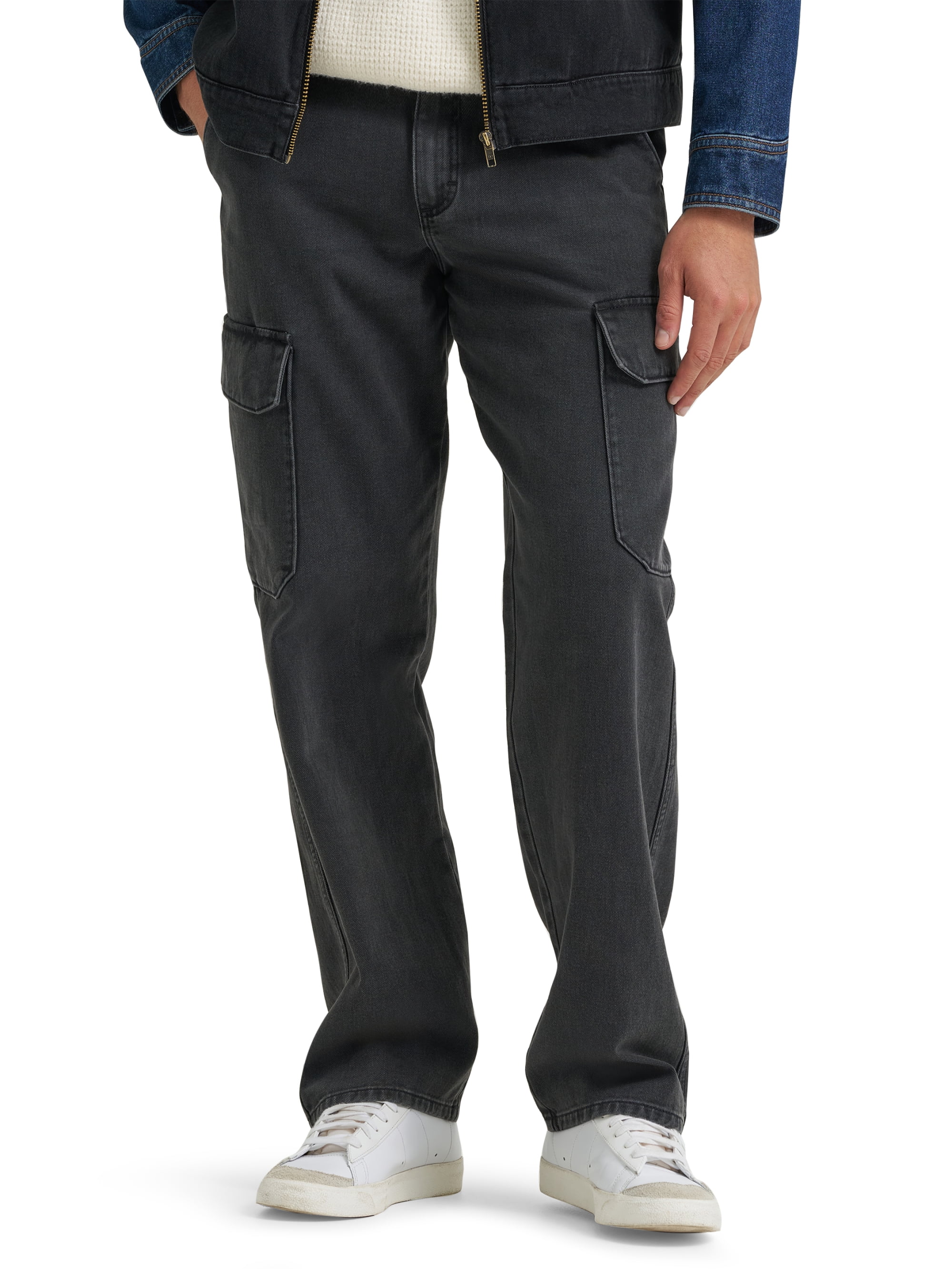 Wrangler® Men's Denim Relaxed Fit Utility Streetwear Cargo Jeans