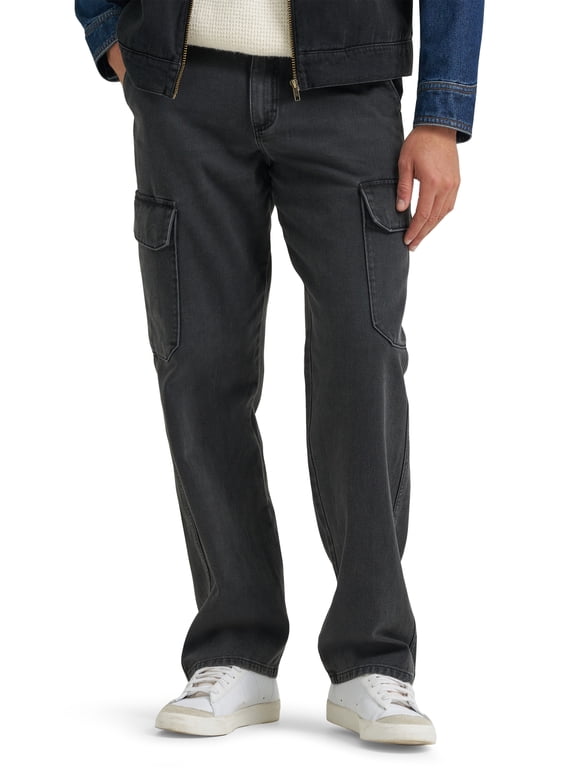 ® Men's Denim Relaxed Fit Utility Streetwear Cargo Jeans