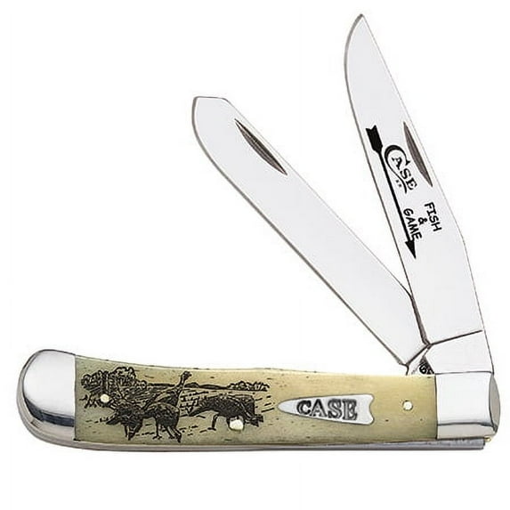 WR Case XX Pocket Knife 20846 FISH & GAME NATURAL SMOOTH BONE TRAPPER - TURKEY(6254 SS)