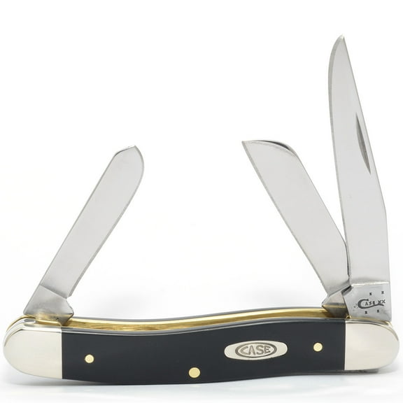 WR Case XX Pocket Knife 22413 BLACK SYNTHETIC MEDIUM STOCKMAN(2318 SS)