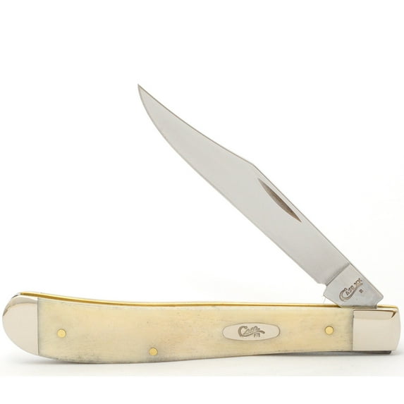 WR Case XX Pocket Knife 22726 NATURAL BONE SLIMLINE TRAPPER(61048 SS)