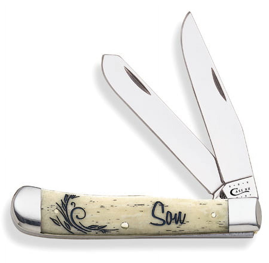 WR Case XX Pocket Knife 7948 NATURAL SMOOTH BONE TRAPPER-SON(6254 SS)