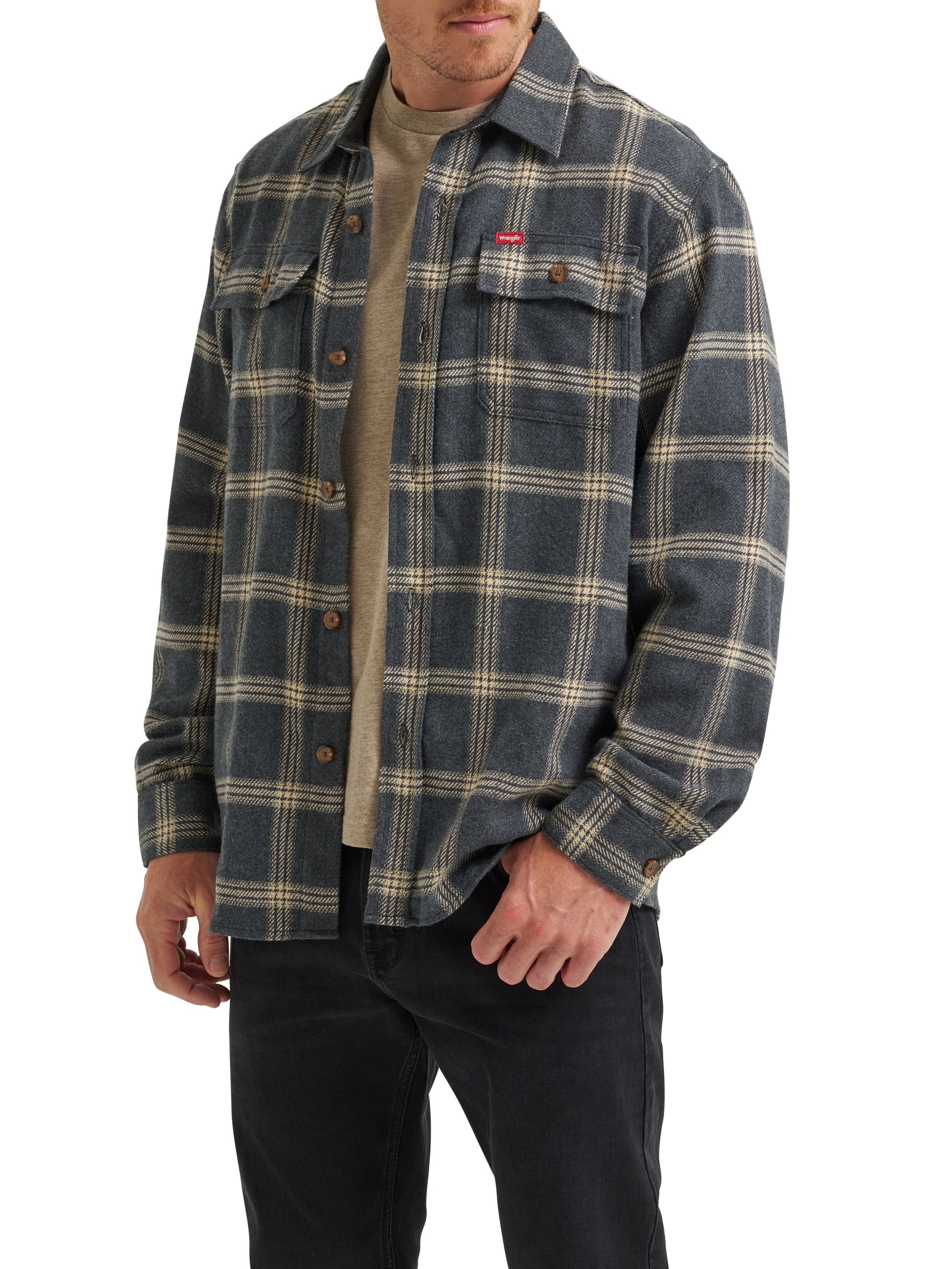 Wrangler® Men's Fleece Shirt Jacket, S-3XL