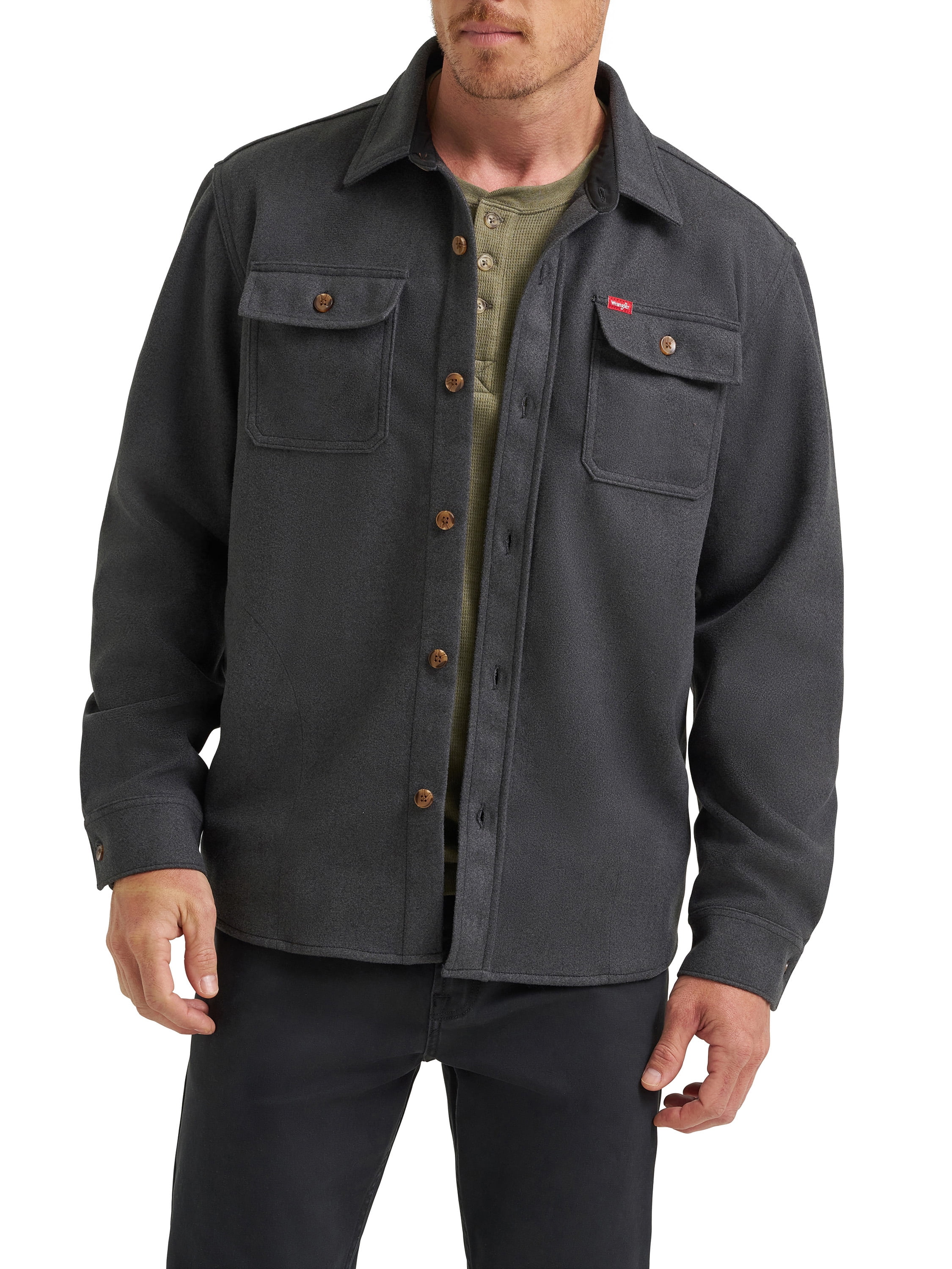 Wrangler® Men's Fleece Shirt Jacket, S-3XL