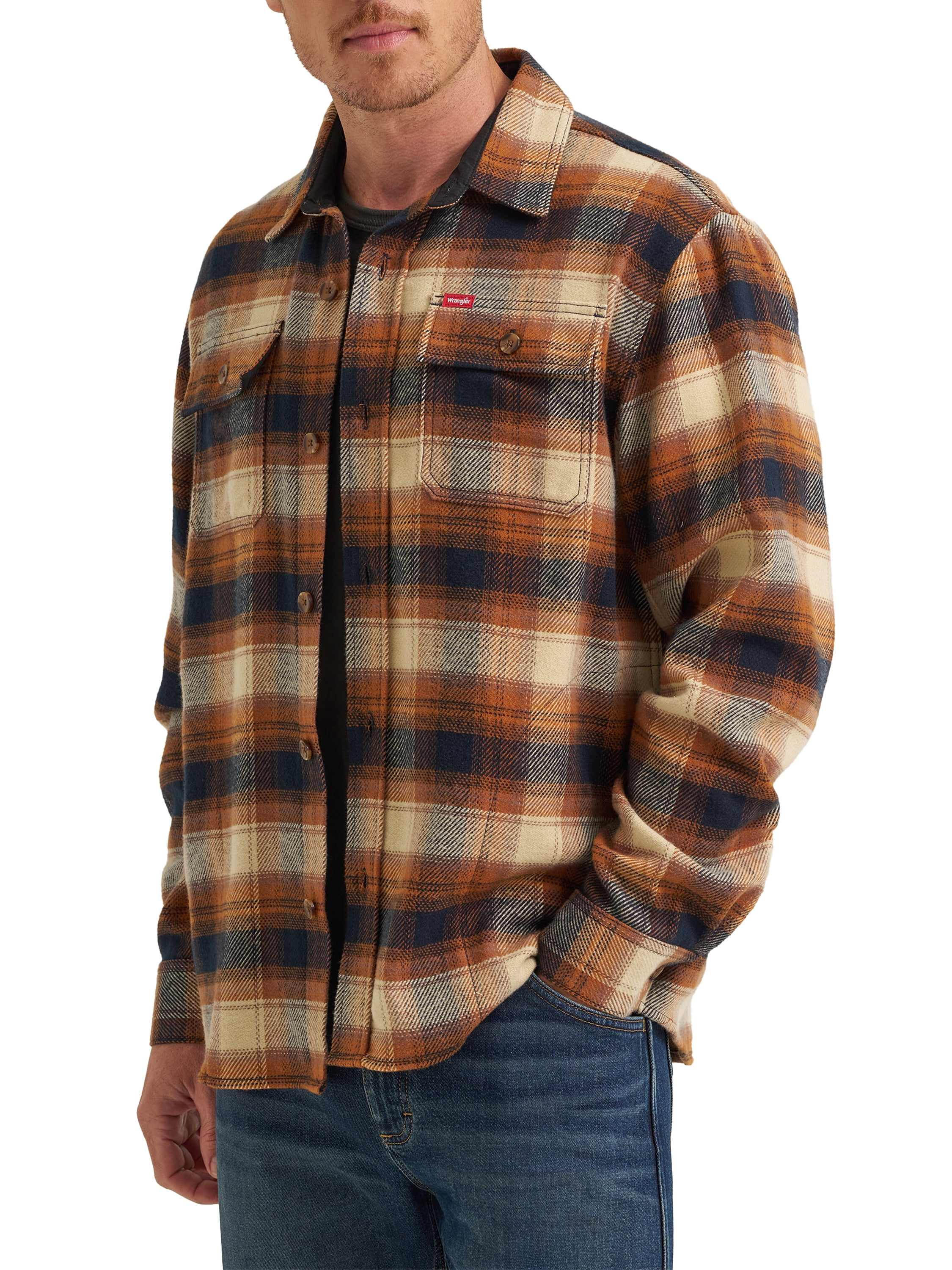 Wrangler® Men's Fleece Shirt Jacket, S-3XL
