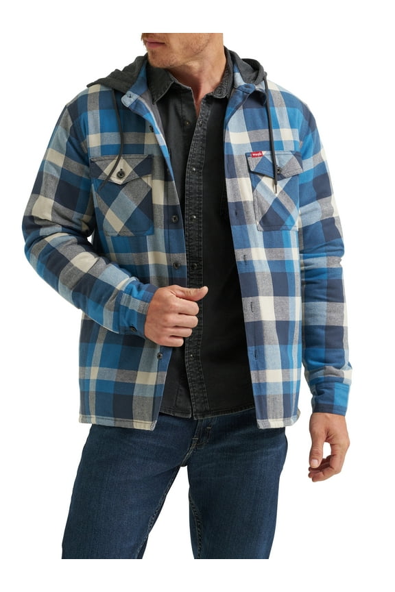 ® Men's and Big Men's Heavyweight Hooded Shirt Jacket, Sizes S-5XL
