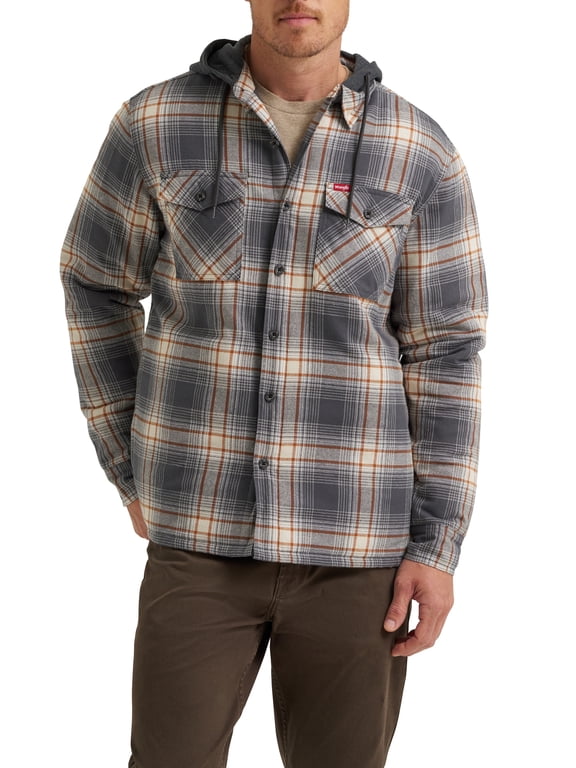 ® Men's and Big Men's Heavyweight Hooded Shirt Jacket, Sizes S-5XL
