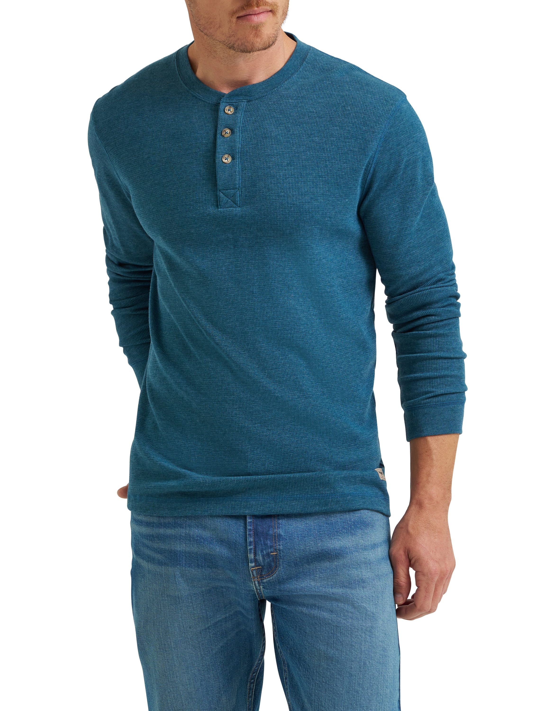 Wrangler® Men's Long Sleeve Henley Shirt, Sizes S-3XL