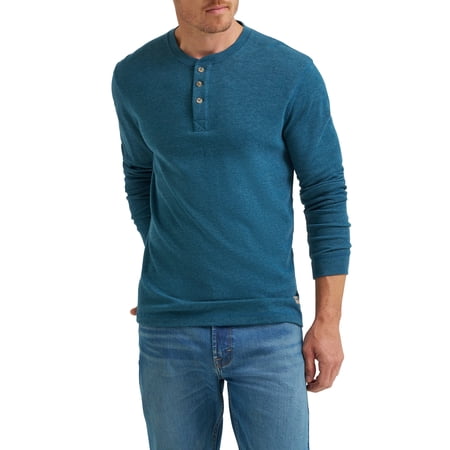 Wrangler® Men's Long Sleeve Henley Shirt, Sizes S-3XL