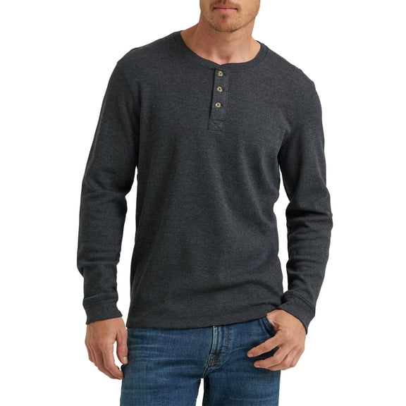 Wrangler® Men's Long Sleeve Henley Shirt, Sizes S-3XL