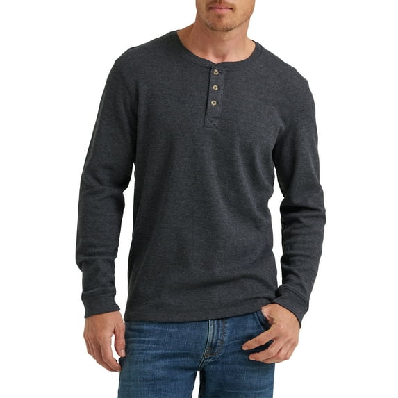 Wrangler® Men's Long Sleeve Henley Shirt, Sizes S-3XL