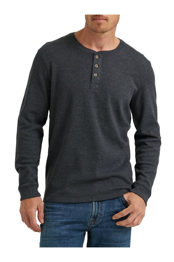 ® Men's Long Sleeve Henley Shirt, Sizes S-3XL