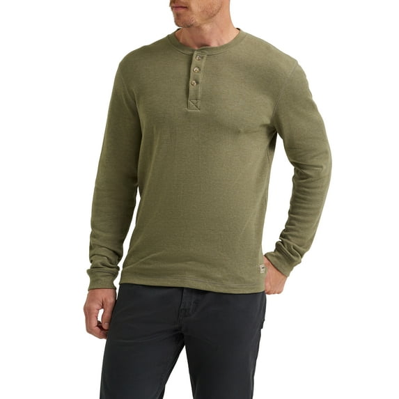 Wrangler® Men's Long Sleeve Henley Shirt, Sizes S-3XL