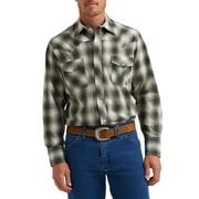 Wrangler® Men's and Big Men's Regular Fit Long Sleeve Western Shirt, Sizes S-5XL