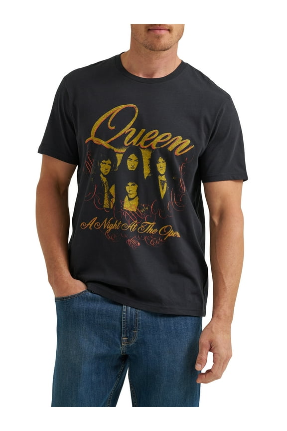 ® Men's Short Sleeve Queen Graphic Band Tee, Sizes S-3XL