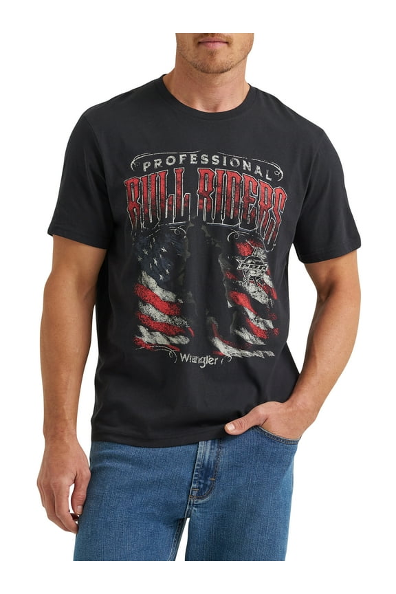 ® Men's Short Sleeve Professional Bull Riding Graphic Tee, S-3XL
