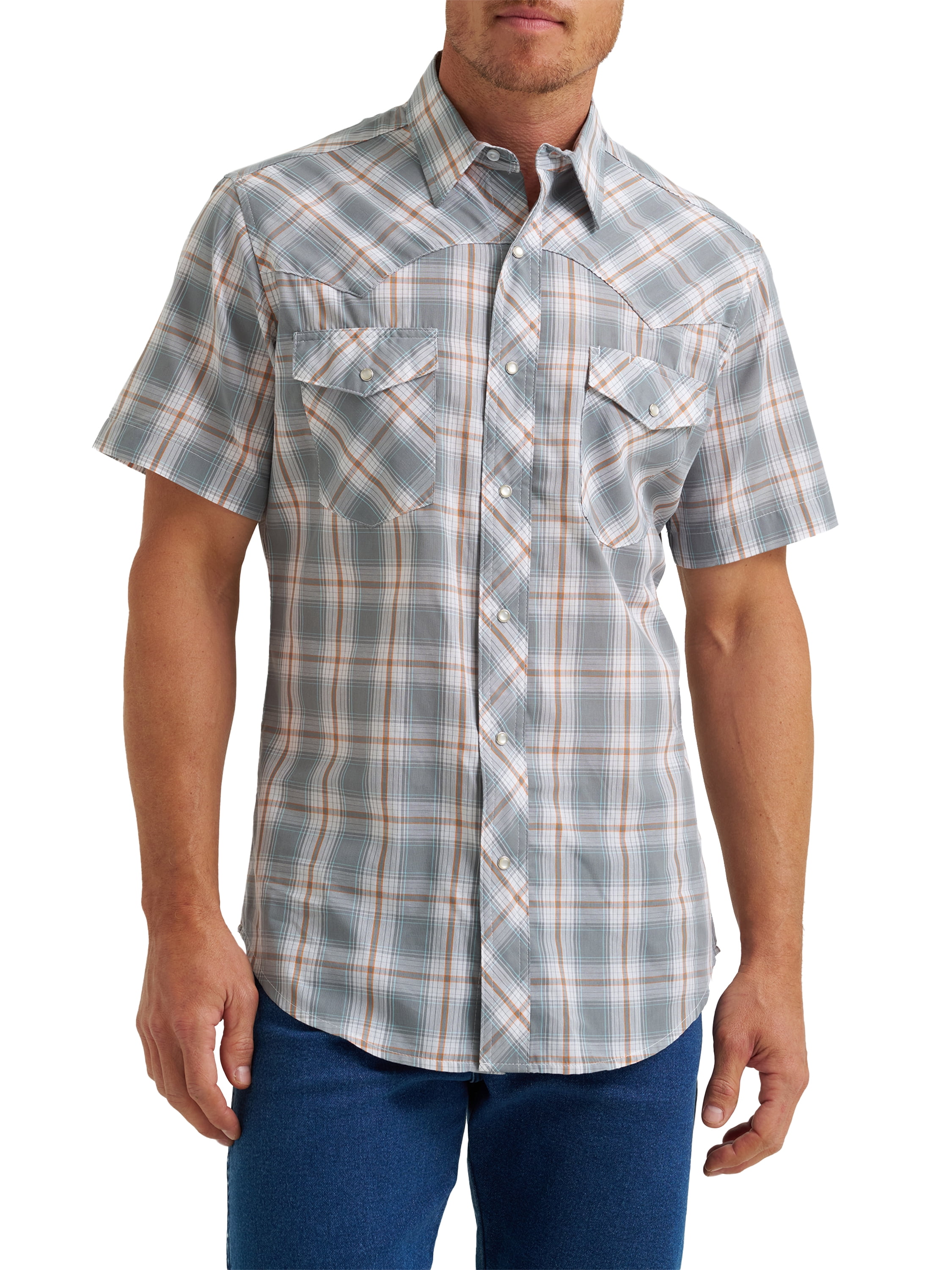 Wrangler Mens Short Sleeve Western Shirt