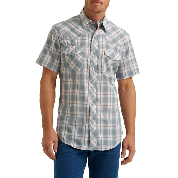 Wrangler Mens Short Sleeve Western Shirt