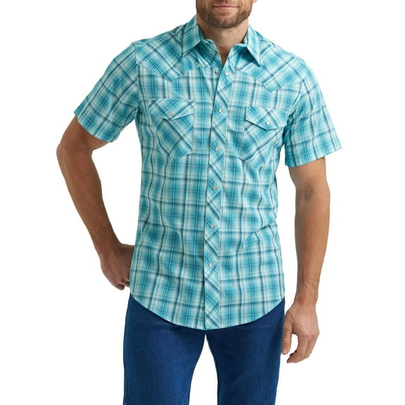 Wrangler Mens Short Sleeve Western Shirt