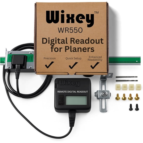 WR550 Digital Readout with Remote LCD Display - Precision Thickness 12'' Height Measuring Calipers for Planer, Drum Sander, & Wide Belt Sander 0.002" Accurate Callipers