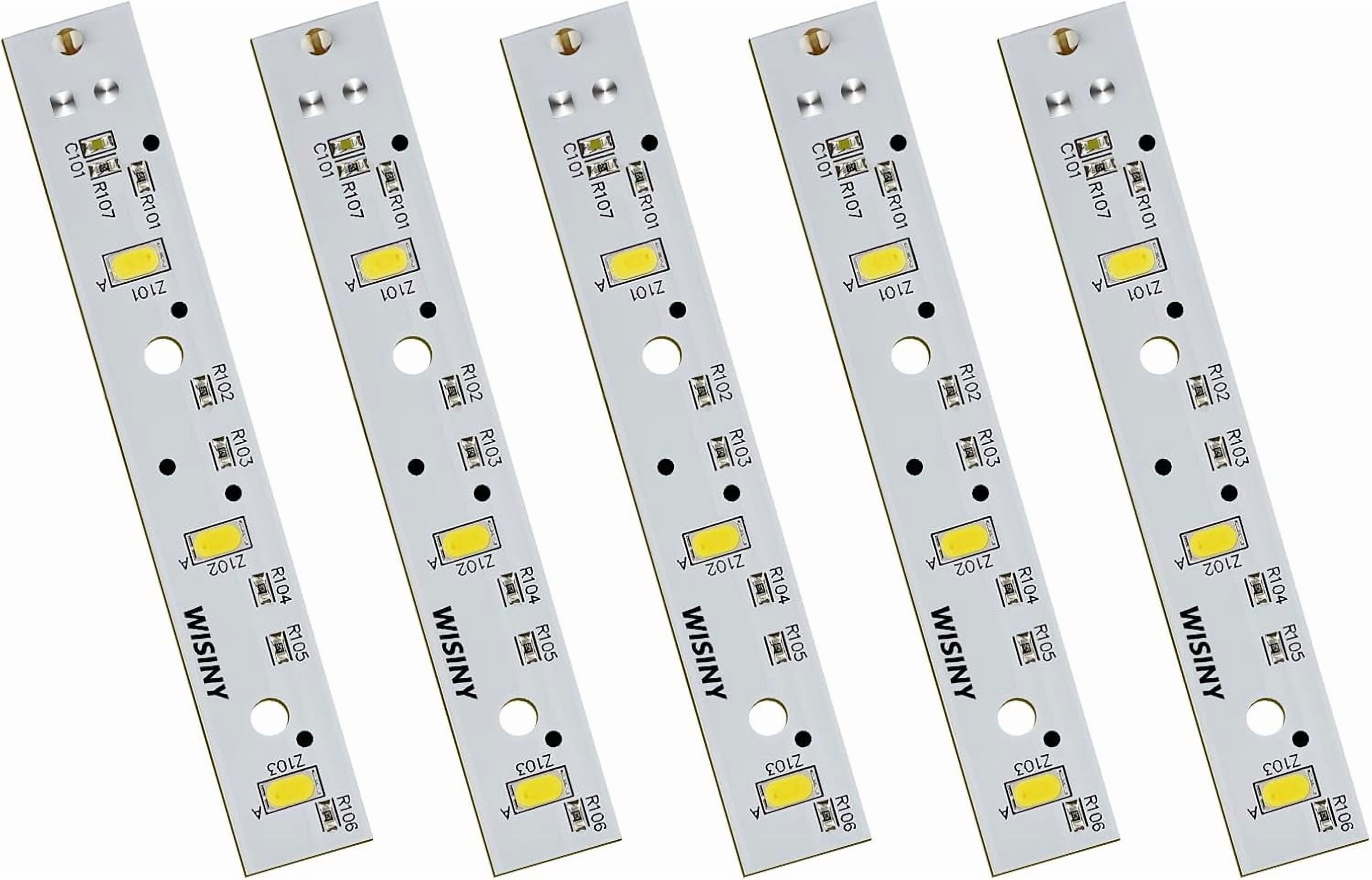 WR55X26671 Freezer LED Light Board Compatible for GE Refrigerator LED Light Replacement Part Replace 4468532 EAP11767930 LED3344588 PS11767930 AP6035586 5PCS