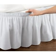 thumbnail image 1 of WRAP AROUND BED SKIRT DUST RUFFLE, 18" DROP, CALIFORNIA KING WHITE, 1 of 1