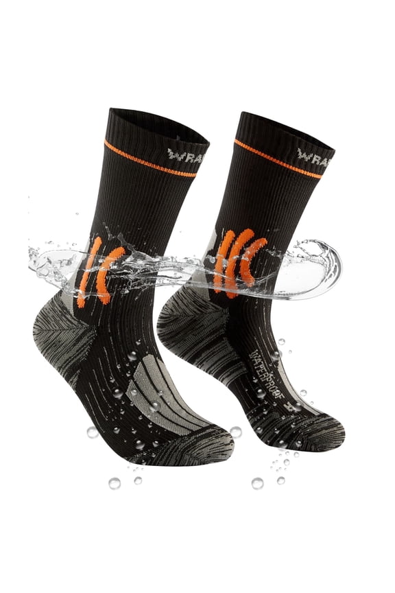 WRAPME Unisex Waterproof Socks - 100% Leakproof & Breathable Hiking Socks for Trekking, Working, Outdoor, 1-Pair