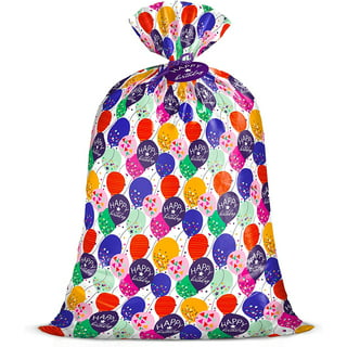 Gift Bags Set - 4 Pack - Purple & Silver Fish Scales With White