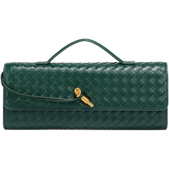 WREAGD Woven Handbag for Women Fashion Evening Shoulder Bag PU Leather Handmade Clutch Purse Casual Crossbody Bags 2024