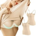 thumbnail image 1 of WREESH 2 Pack Womens Camisoles Tops with Built In Padded Bra Basic Solid Color Spaghetti Strap Tank Top Undershirt Beige, 1 of 5