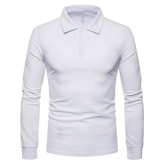 WREESH Mens Long Sleeve Polos Shirt Lightweight Quick Dry Golf Work Outdoor Fishing Sun Protection