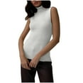 thumbnail image 1 of WREESH Women's Fall Sleeveless Turtleneck Mock Neck Ribbed Pullover Tank Top Lightweight Knit Sweater, 1 of 8