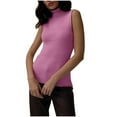 thumbnail image 1 of WREESH Women's Fall Sleeveless Turtleneck Mock Neck Ribbed Pullover Tank Top Lightweight Knit Sweater, 1 of 8