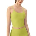 thumbnail image 1 of WREESH Womens Seamless Stretch Spaghetti Strap Camisole Tank Top Slim Fit Yoga Workout Gym Undershirt Comfortable Casual, 1 of 9