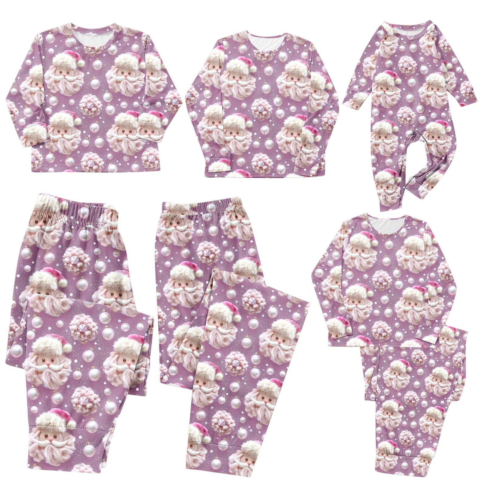 WREESH 2025 Mens Christmas Family Matching Pajama Set 2-Piece Printed Pants Top Holiday Homewear Cozy Fleece Sleepwear Lounge Set