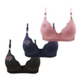 thumbnail image 1 of WREESH 3 Pack Push-Up Bra Balconette Bra Women Comfortable Breathable Bra Underwear No Underwire Bras Underwear Blue, 1 of 3