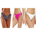 thumbnail image 1 of WREESH 3-Pack Women's Adjustable Tie-Side Bikini Bottoms, Low-Rise Quick-Dry Swimwear with Moderate Coverage, Beach & Pool Swim Bottom, 1 of 9