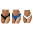 thumbnail image 1 of WREESH 3-Pack Women's Low-Rise Cheeky Bikini Bottoms, Quick-Dry Seamless Briefs Swimwear , Bathing Suit Bottom for Beach & Pool, 1 of 9