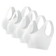 thumbnail image 1 of WREESH 4 Pack Seamless Sports Bras for Women High Impact Wirefree Yoga Bra Padded Breathable Cool Bras Scoop Support Bras White, 1 of 3