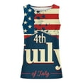 thumbnail image 1 of WREESH 4th of July Shirts Men's Printed Crew Neck Tank Top Summer Casual Fashion Workout Tops Multicolor, 1 of 4