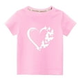 thumbnail image 1 of WREESH Baby Clothes Toddler Kids Boys Girls Fashion Cute Round Neck Print Short Sleeve Top Pink, 1 of 6