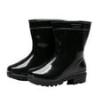 thumbnail image 1 of WREESH Baby Toddler Rain Boots: Slip-On Water Boots with Soft Rubber Soles for Non-Slip Protection In Wet Weather Black, 1 of 6